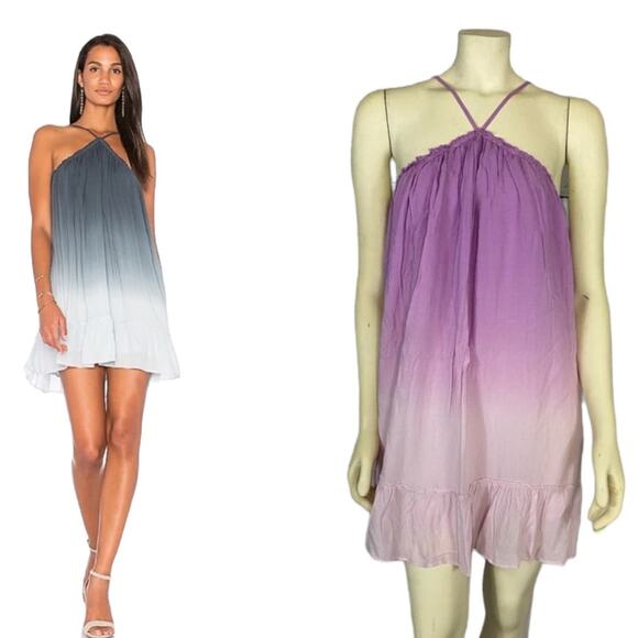 NWT Young fabulous and broke Lissa High-Neck Ombre Shift Dress size small - Picture 1 of 11